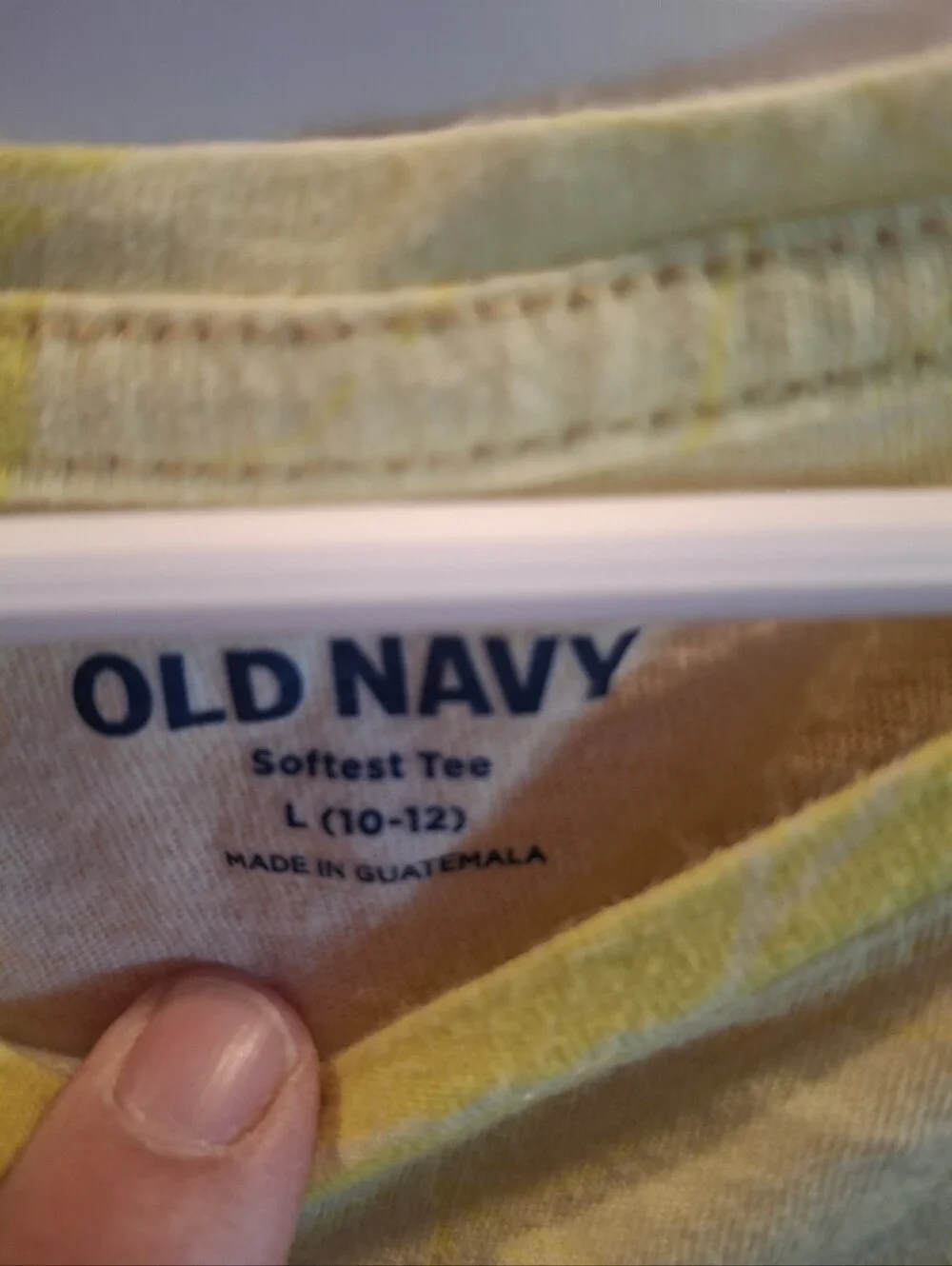 Old Navy Girls' Pastel Tie-Dye Floral Tee - Pink, Yellow, Orange